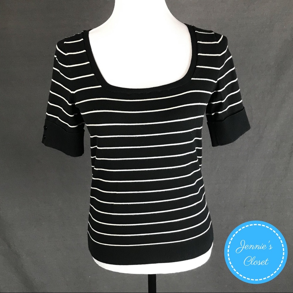 Banana Republic Scoop Neck Striped Knit Top S